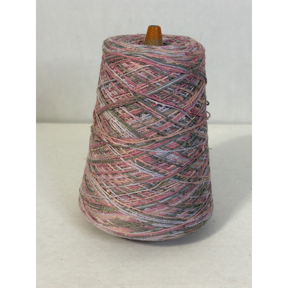 Silk Rayon Blend Yarn Cone Winter Light Variegated Pink Lavender 4510J